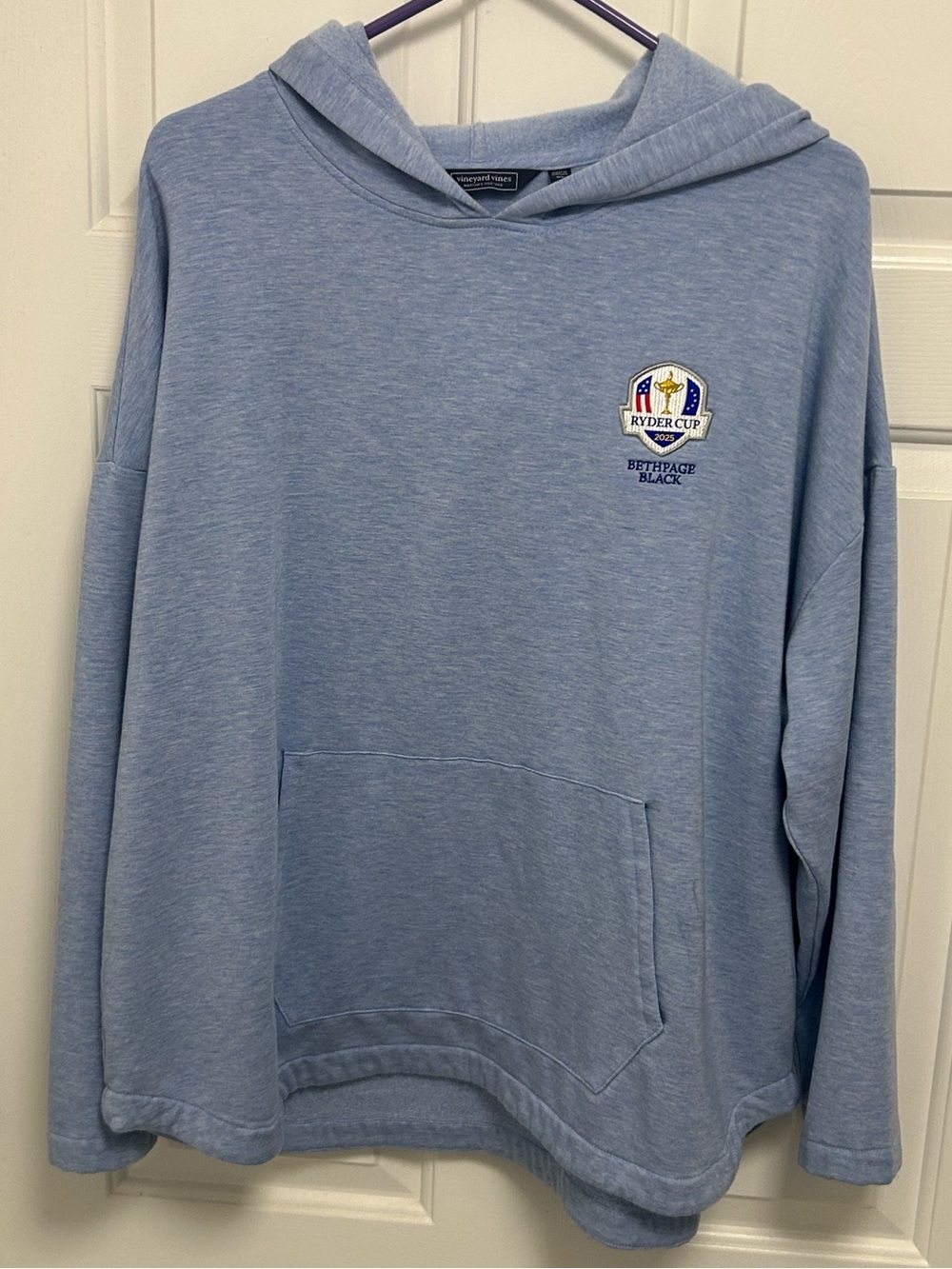 Ladies 2025 Ryder Cup Vineyard Vines Light Blue Hooded Sweatshirt XL - Picture 1 of 4